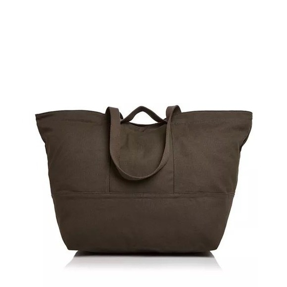 BAGGU Handbags - Baggu Large Canvas Tote Bag Dark‎ Brown Travel Weekender Carryall